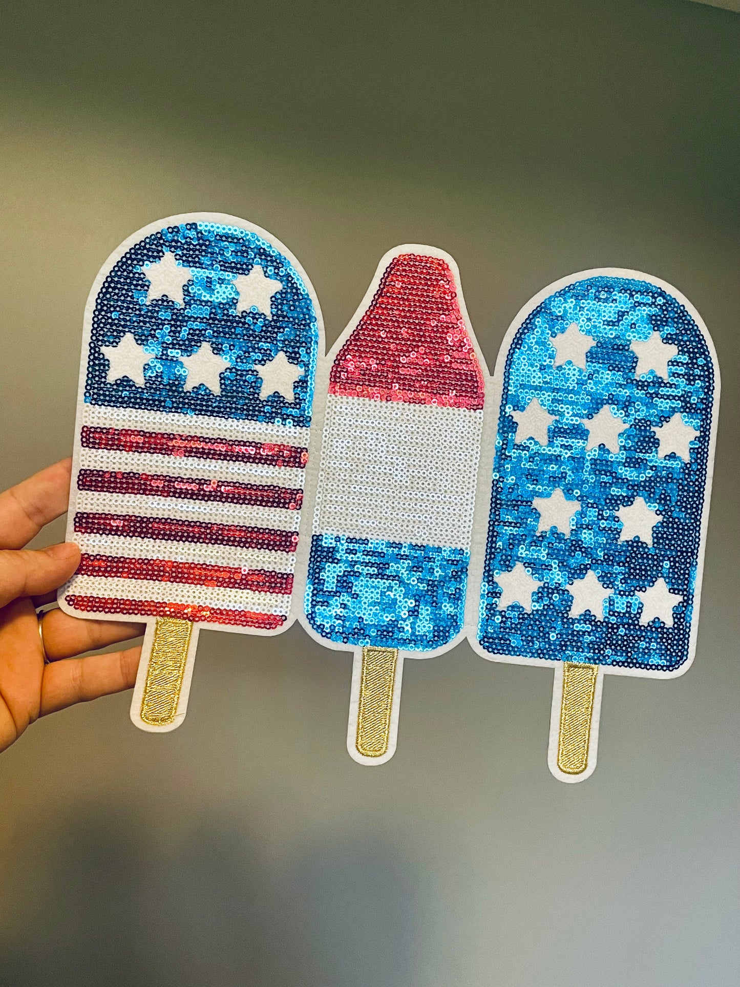 Popsicles Sequin Chenille Patch