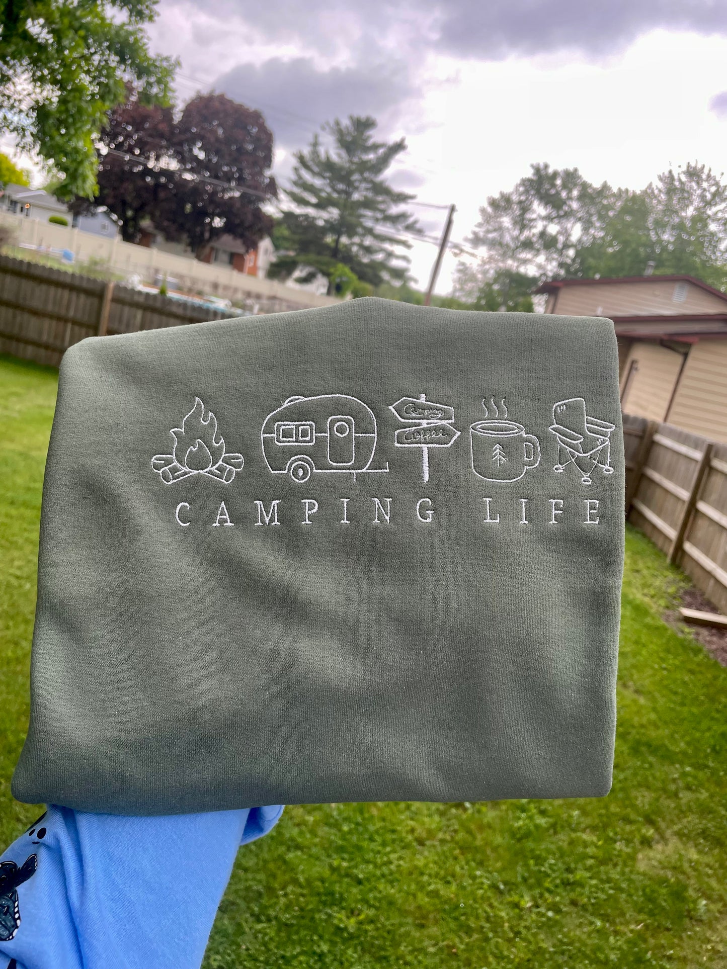 Camping Life Embroidered Sweatshirt