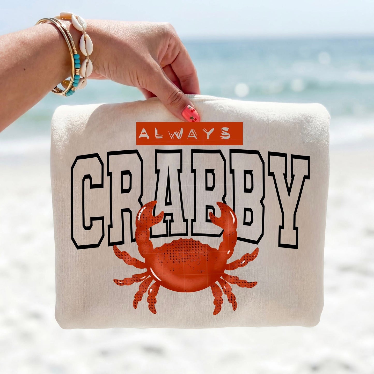 Always Crabby Black DTF Transfer