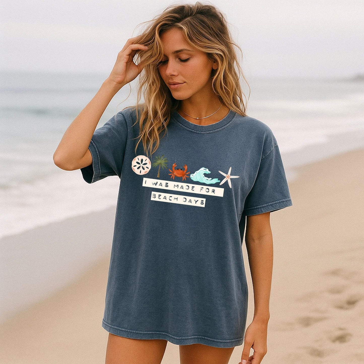 Made For Beach Days White DTF Transfer