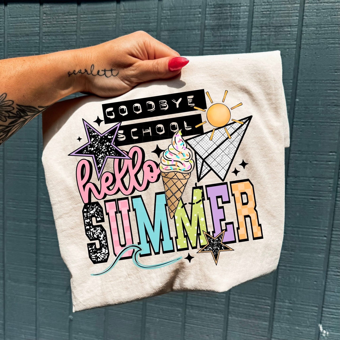 Hello Summer Pink DTF Transfer