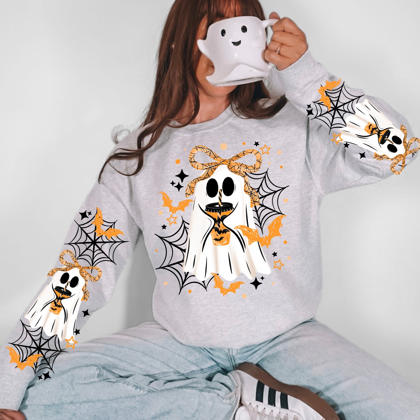 Coffee Ghost Black DTF Transfer