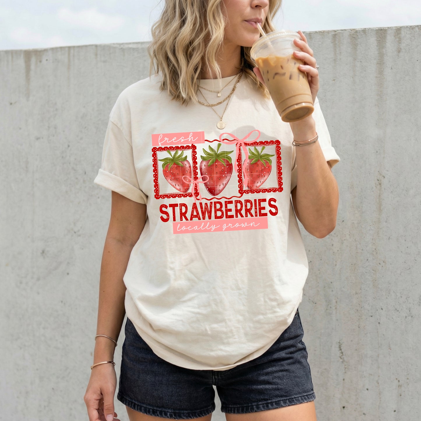 Strawberries DTF Transfer