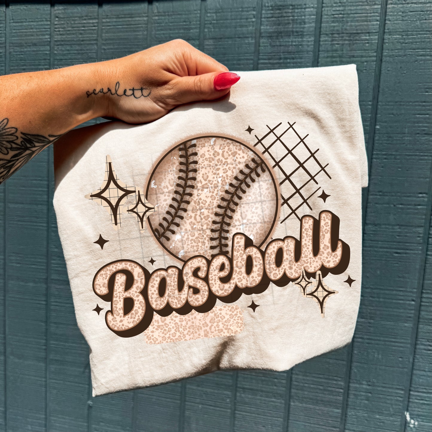 Baseball Tan DTF Transfer