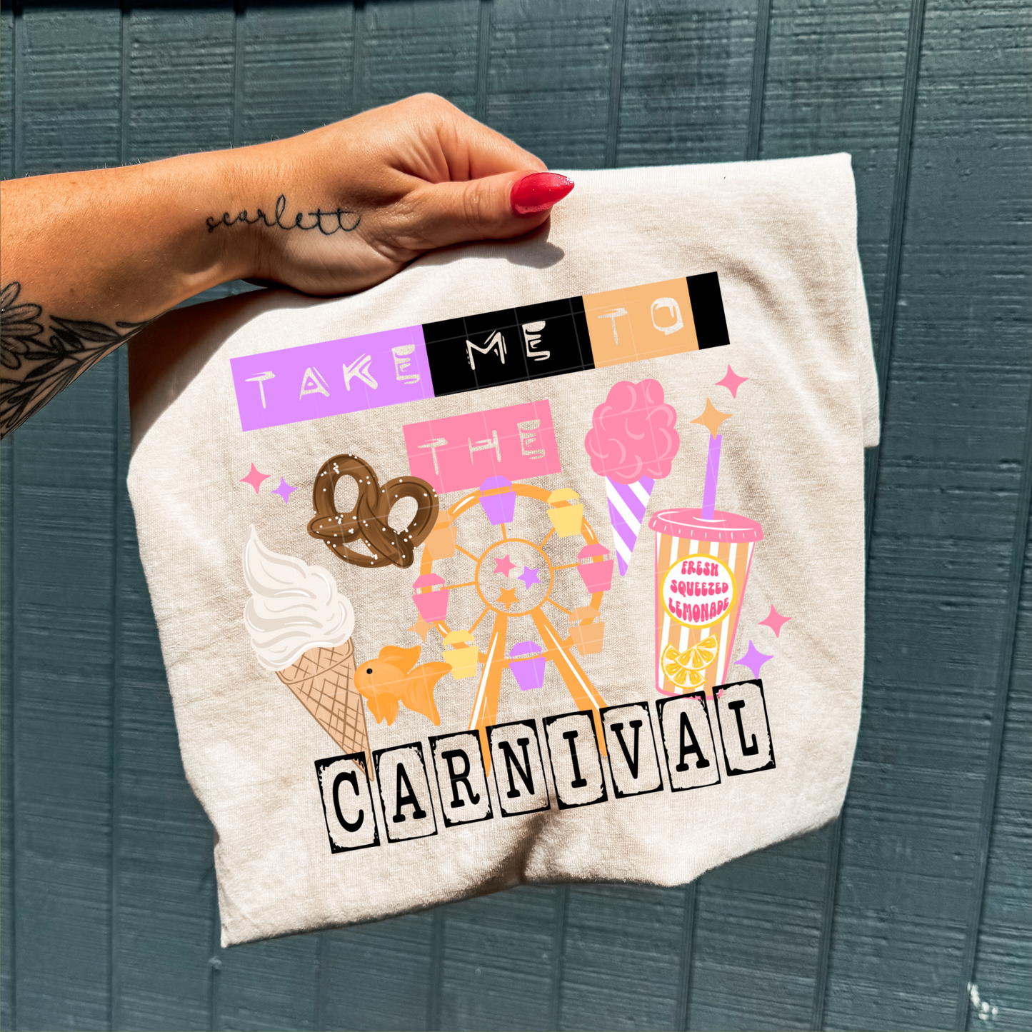 To The Carnival Black DTF Transfer
