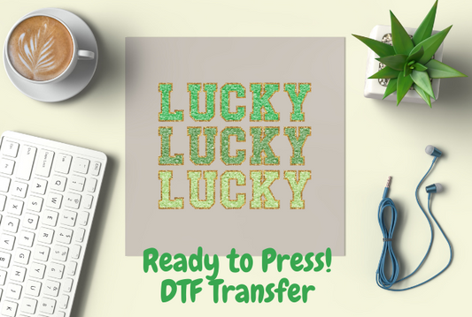 Lucky Faux Chenille Adult DTF Transfer