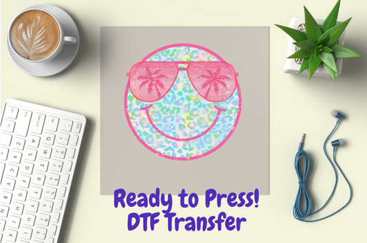 Tropic Smiley DTF Transfer