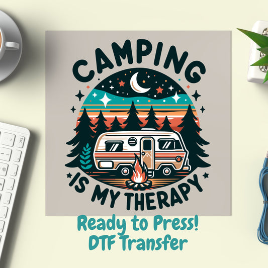Camping Is My Therapy DTF Transfer