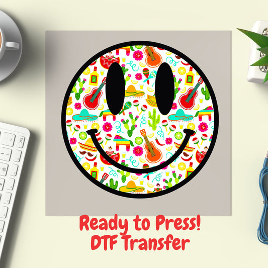 Fiesta Smiley DTF Transfer