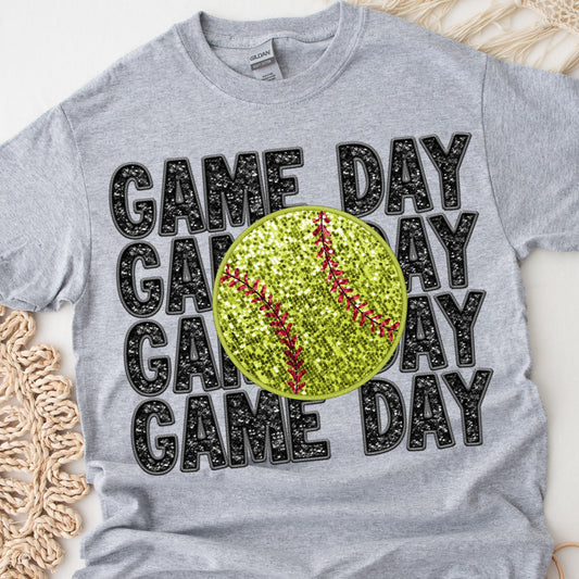 Game Day Softball Sweatshirt or T-Shirt