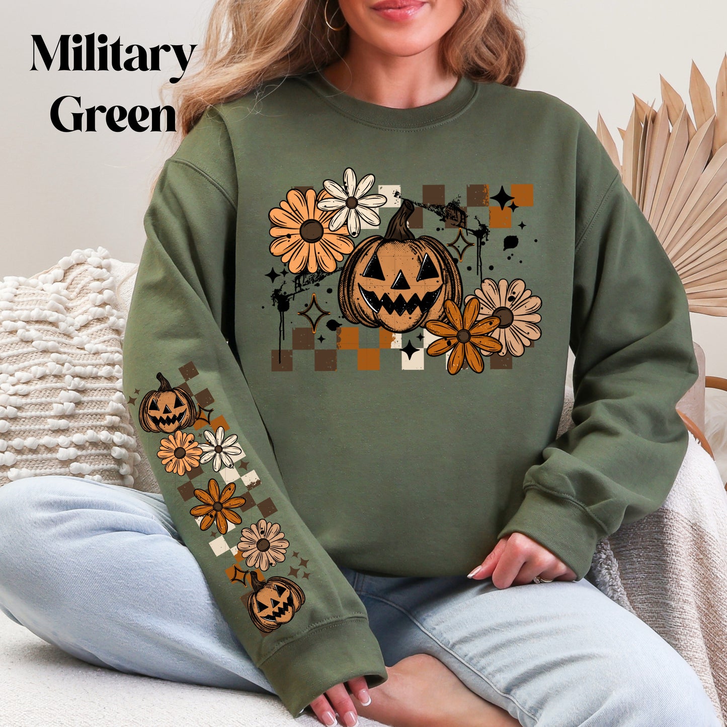 Floral Pumpkin Sweatshirt