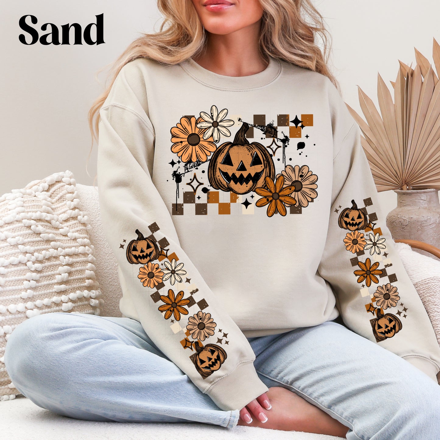 Floral Pumpkin Sweatshirt