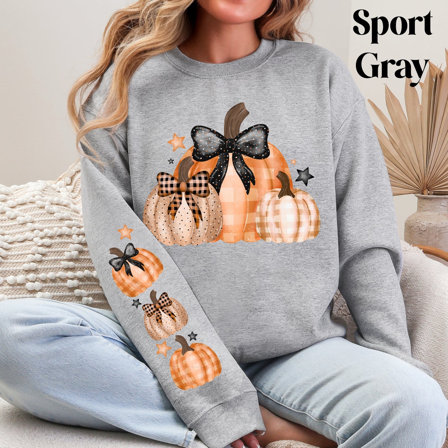 Pumpkins and Bows Sweatshirt