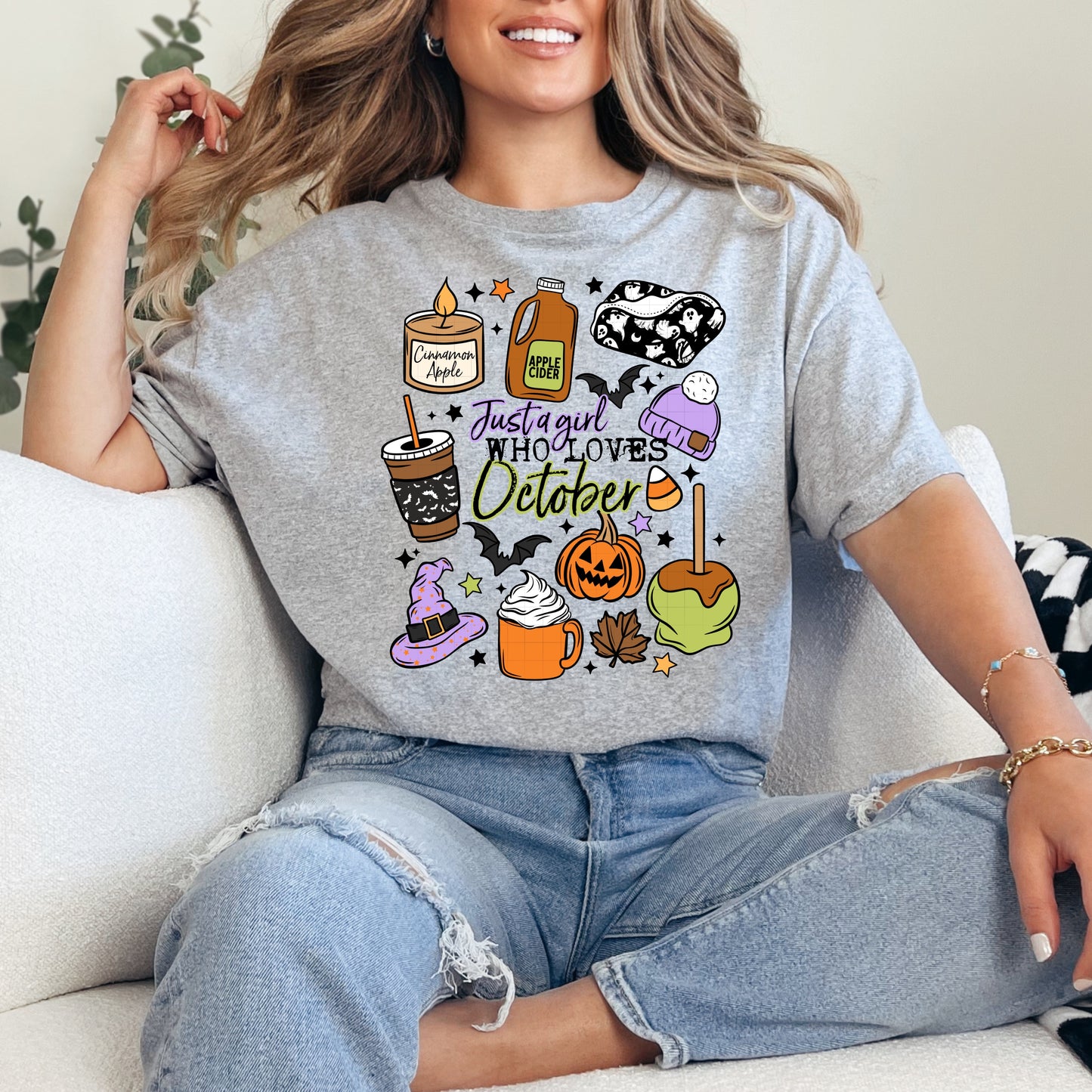 Just A Girl Who Loves October Shirt