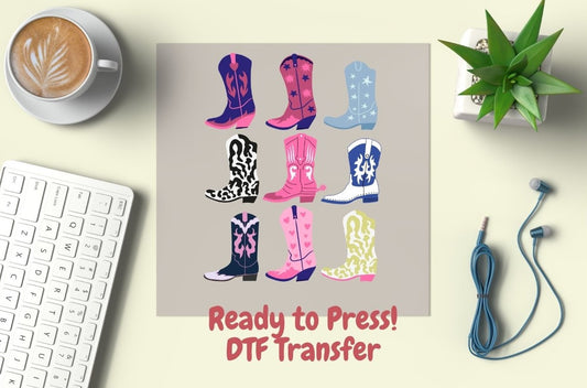 Cowboy Boots Adult DTF Transfer