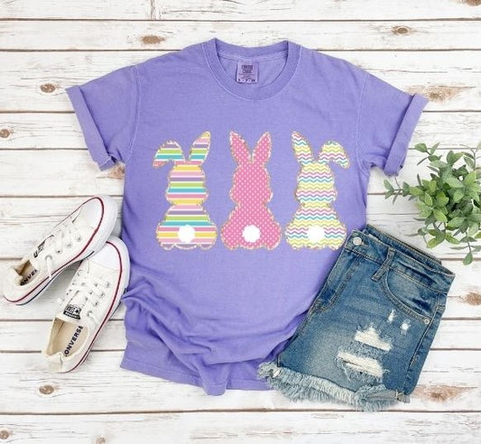 Bunnies Violet Comfort Colors T-Shirt