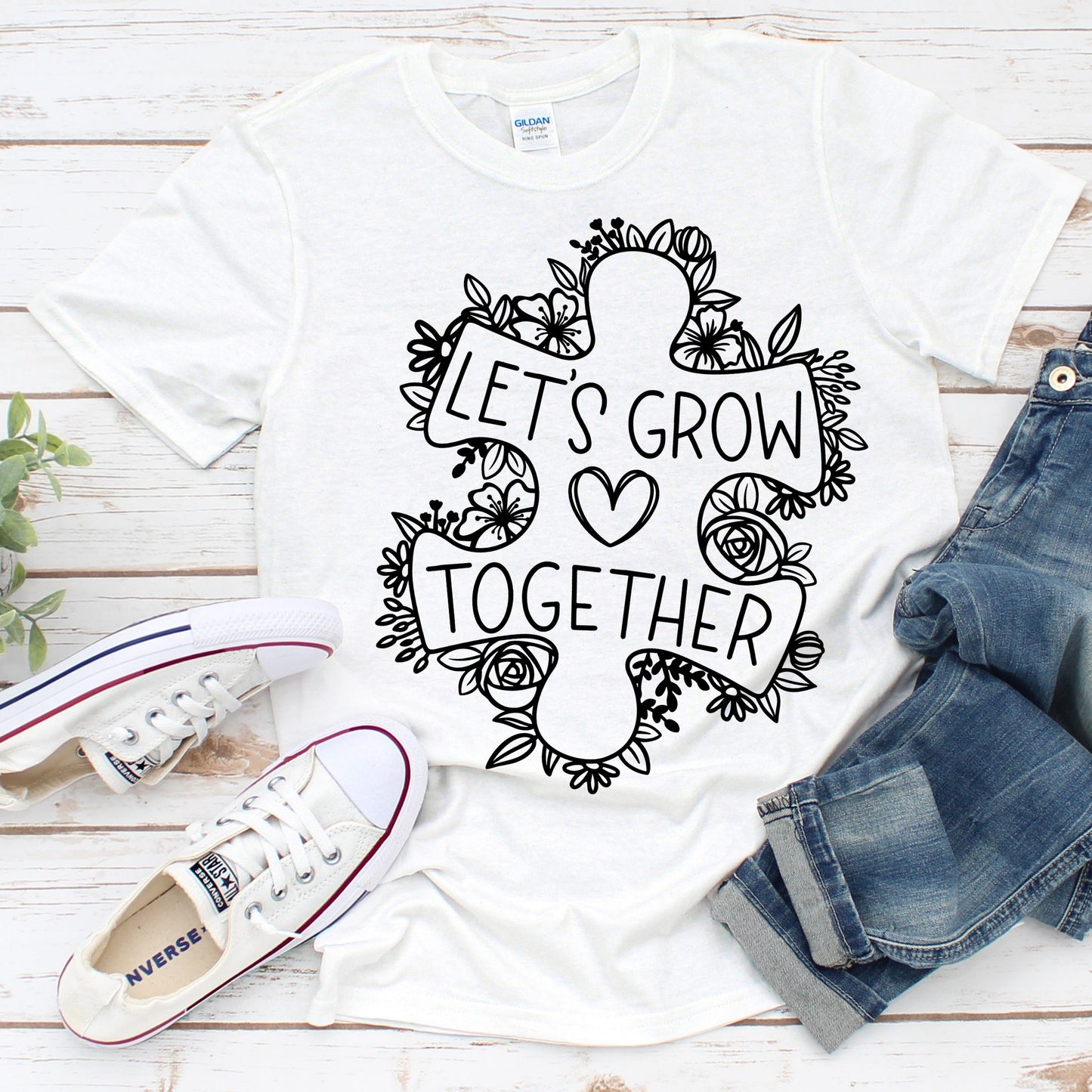 Let's Grow Together Screen Print