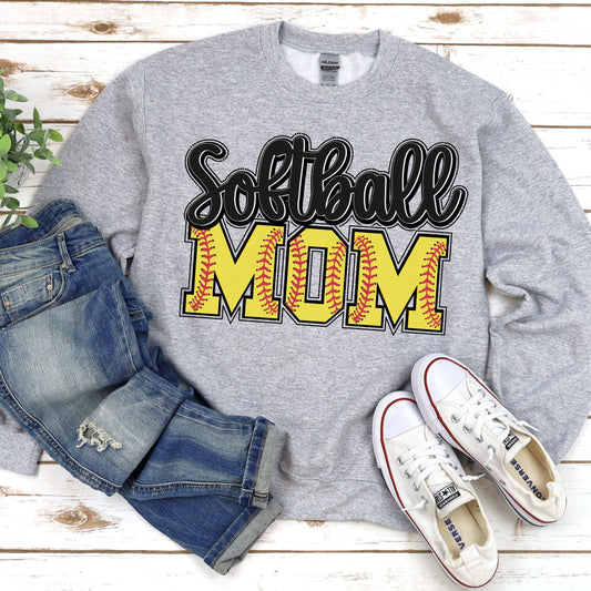Softball Mom T-Shirt or Sweatshirt