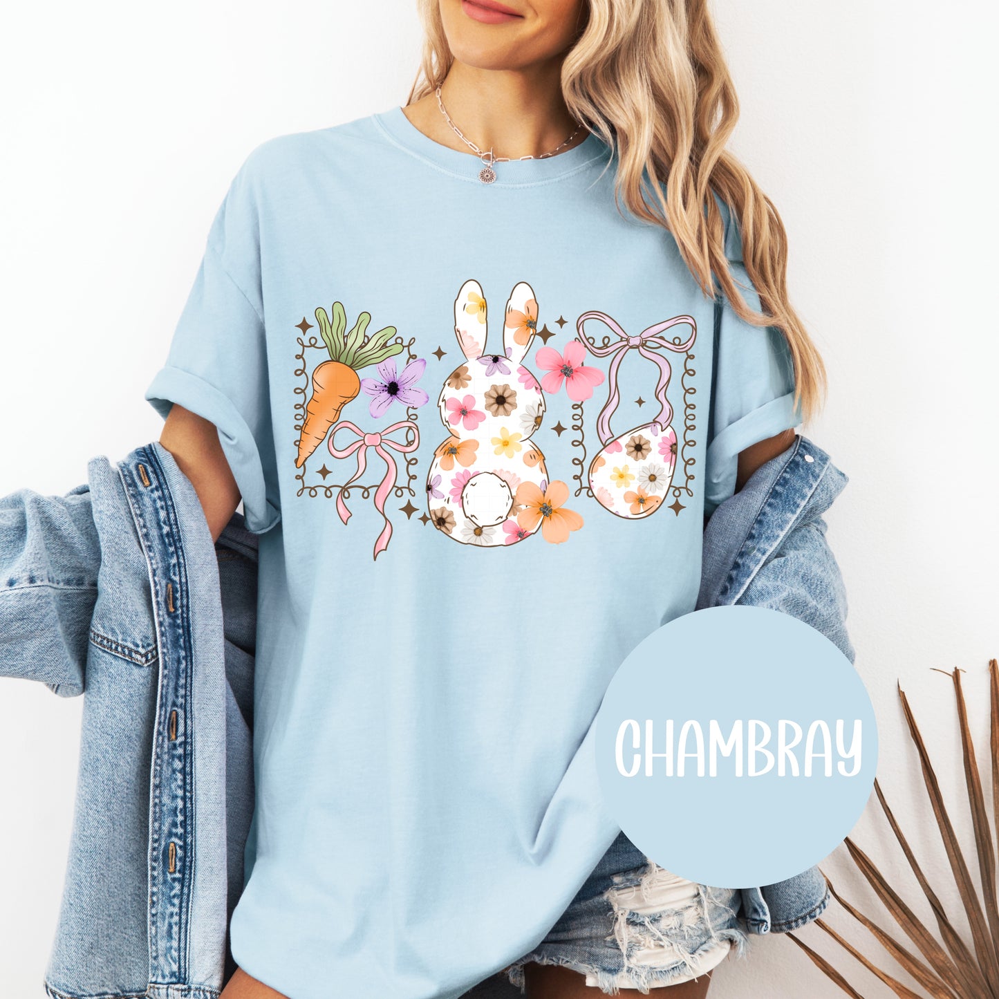 Floral Bunny Frames CC T-Shirt