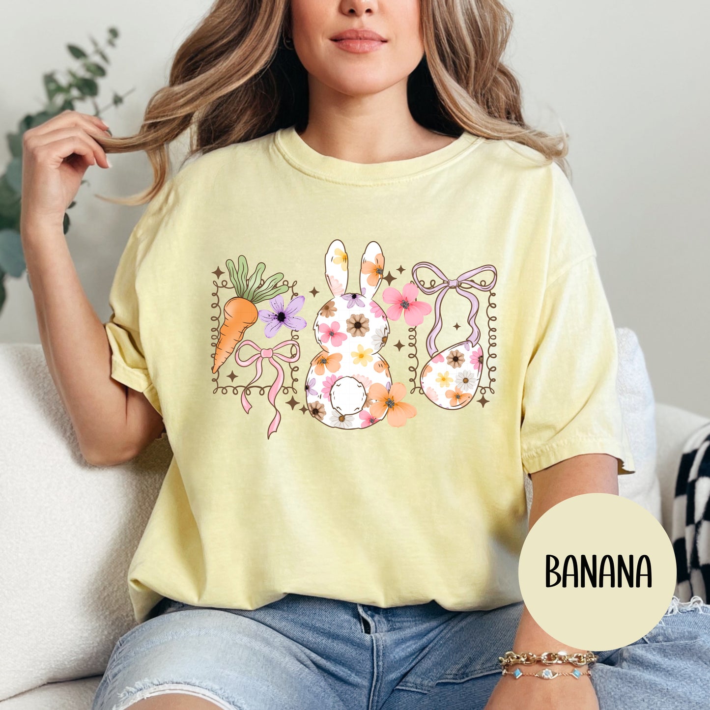 Floral Bunny Frames CC T-Shirt