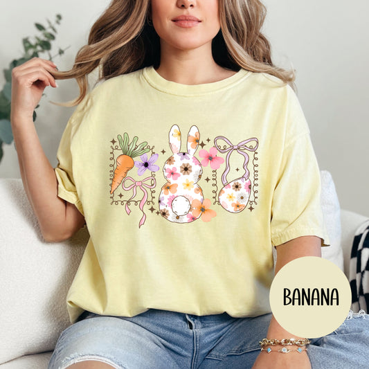 Floral Bunny Frames CC T-Shirt
