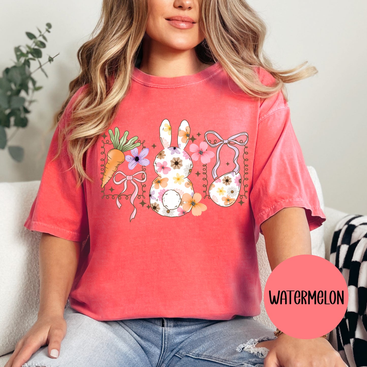 Floral Bunny Frames CC T-Shirt