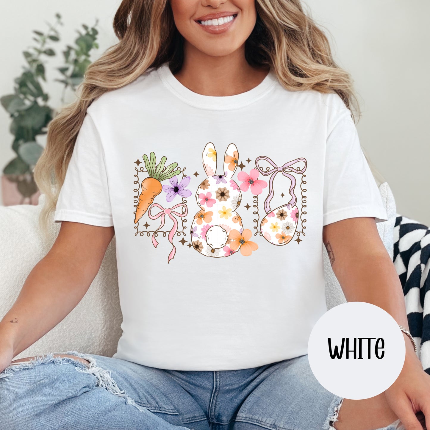 Floral Bunny Frames CC T-Shirt