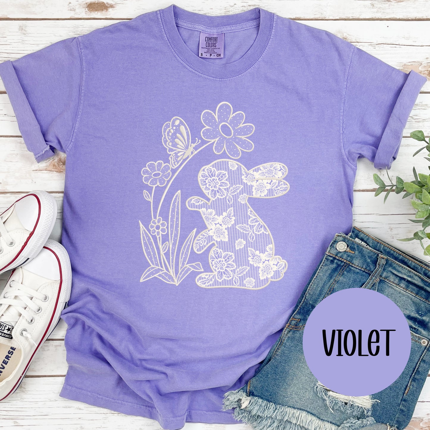 Faux Lace Bunny CC T-Shirt