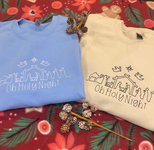 Nativity Embroidered Sweatshirt