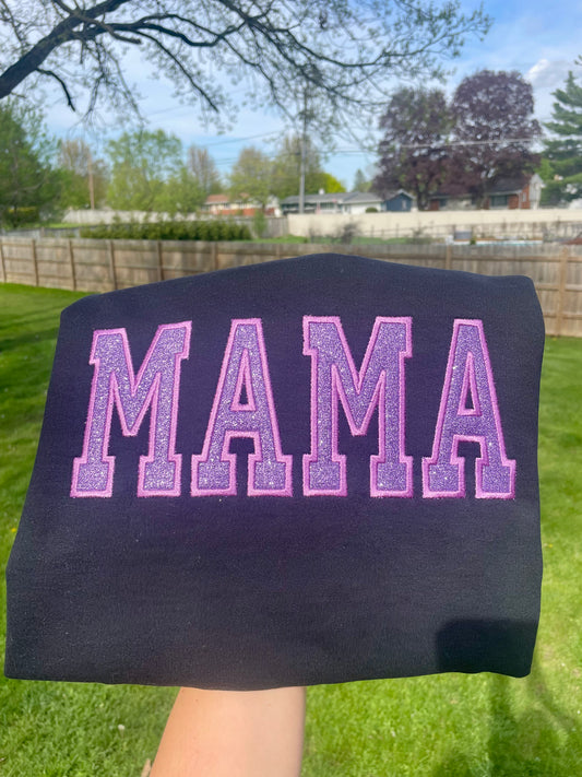 Embroidered Mama appliqué Sweatshirt