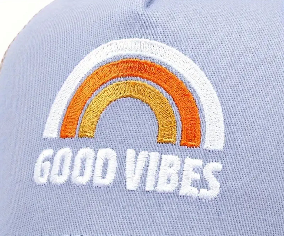 Good Vibes Hat Light Blue