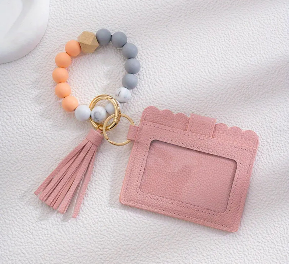 Peach/Pink Wallet Wristlet