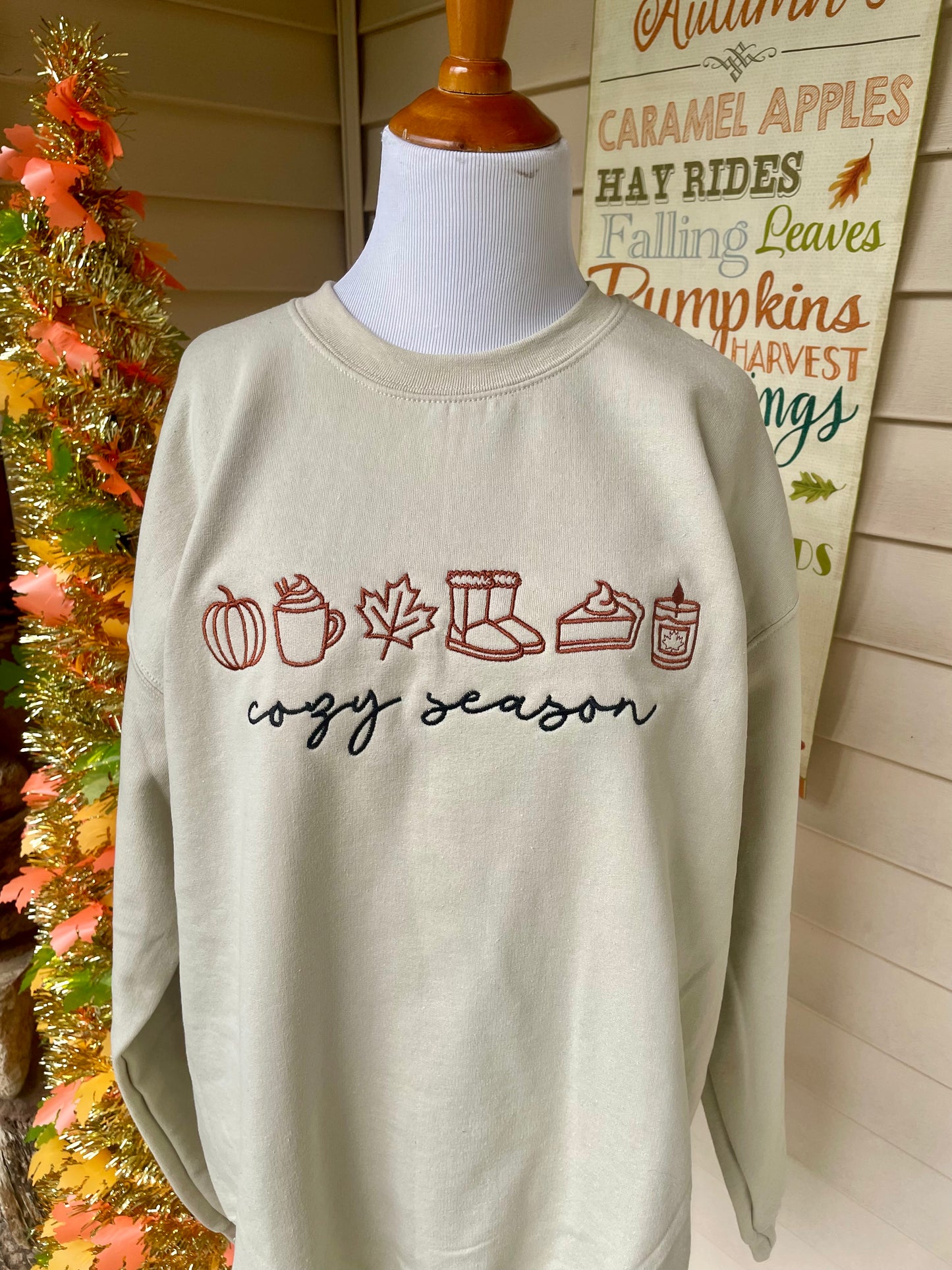 Cozy Season Embroidered Sweatshirt