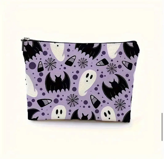 Purple Ghost Zipper Pouch