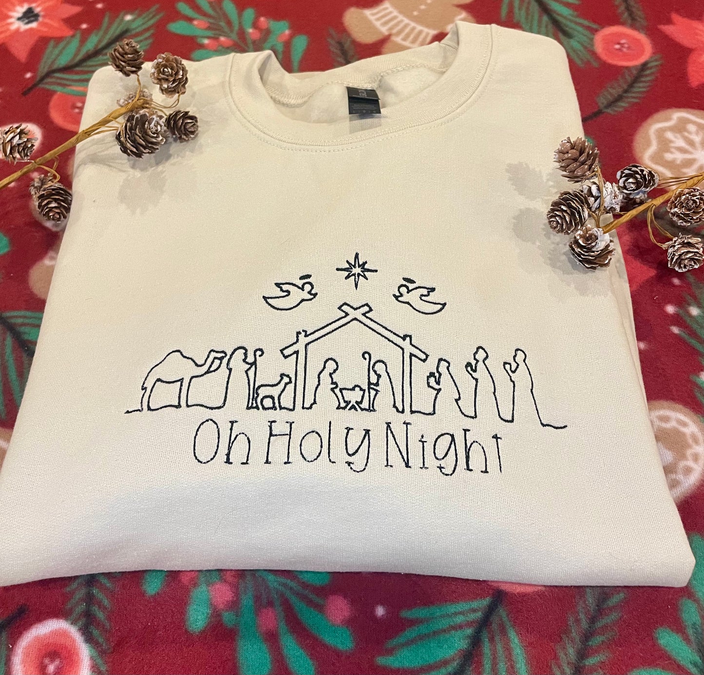 Nativity Embroidered Sweatshirt