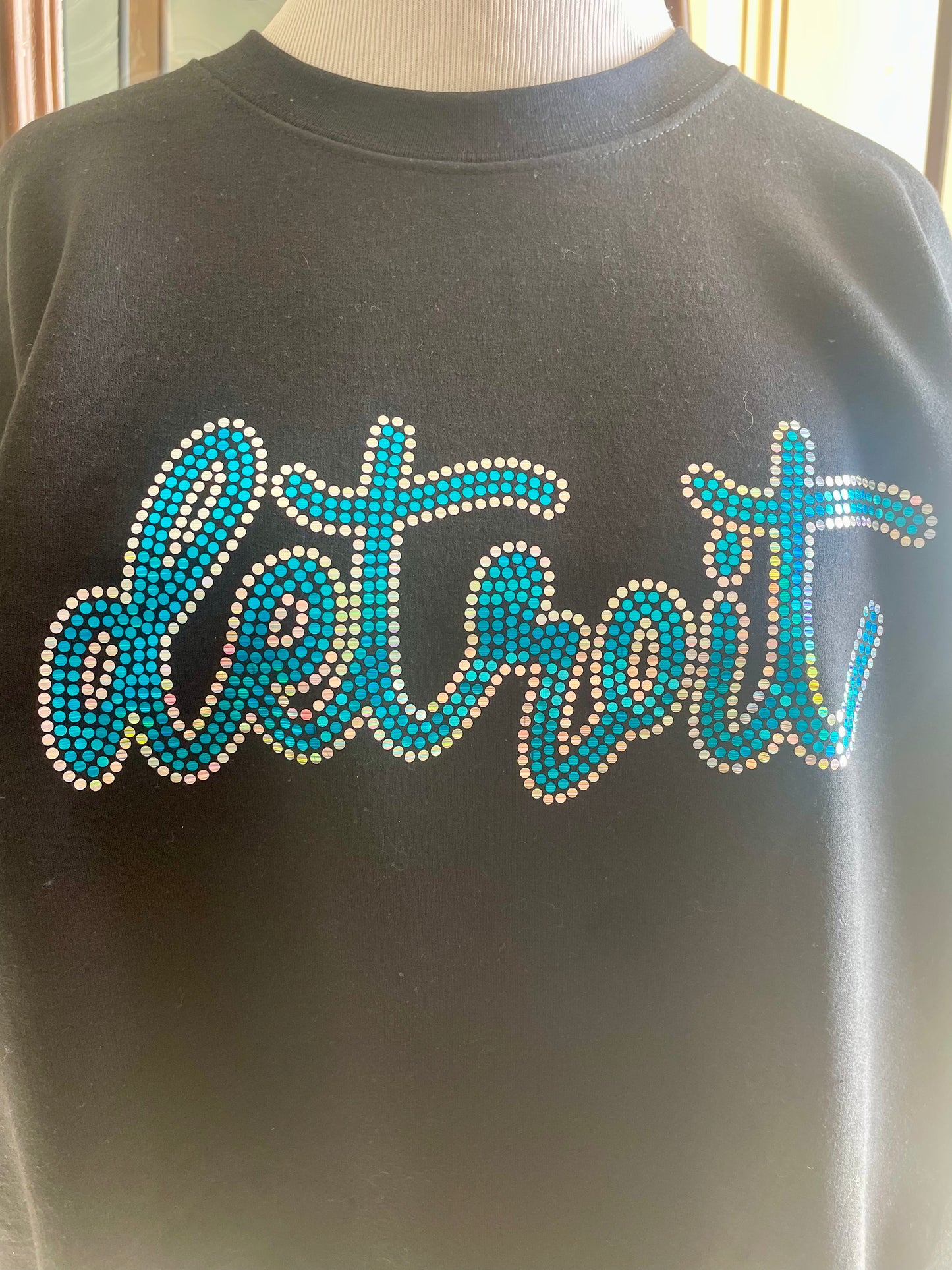 Detroit Blue/Holo Spangle Shirt