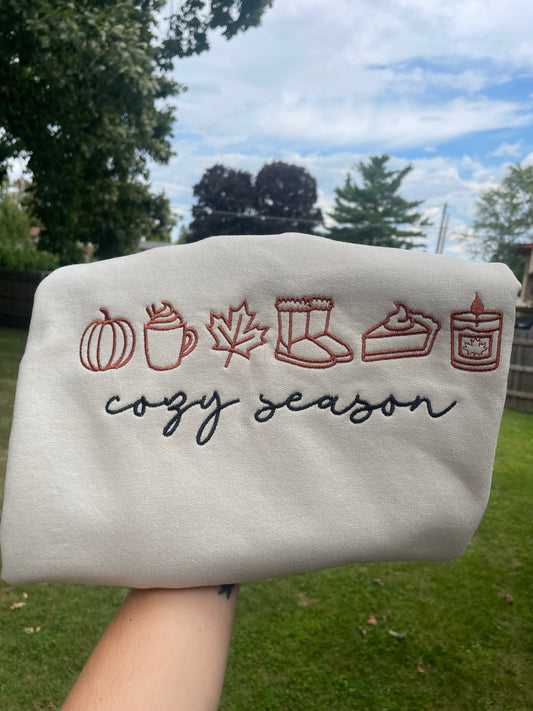 Cozy Season Embroidered Sweatshirt