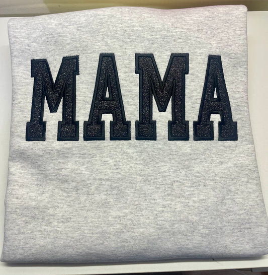 Embroidered Mama appliqué Sweatshirt