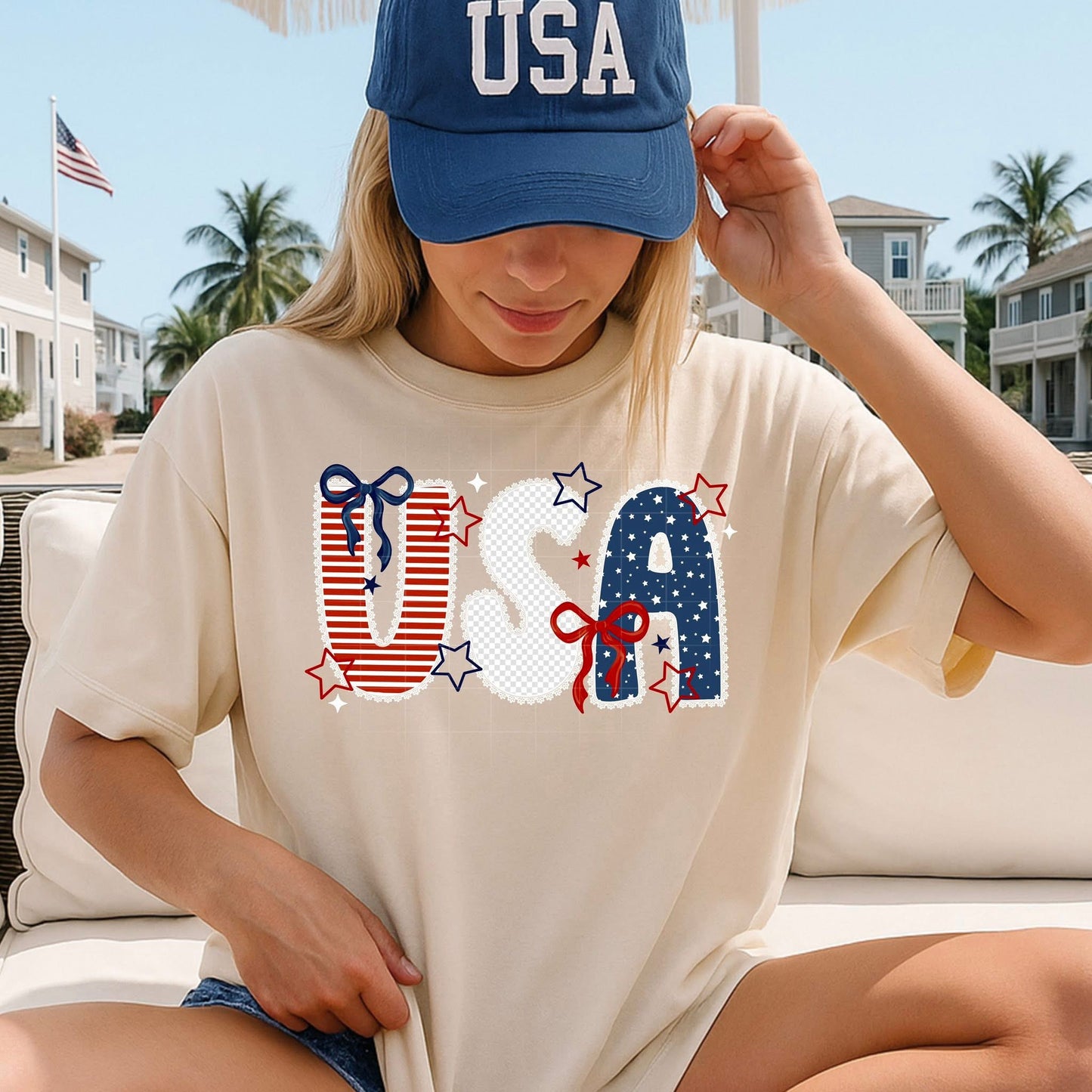 USA Stars DTF Transfer