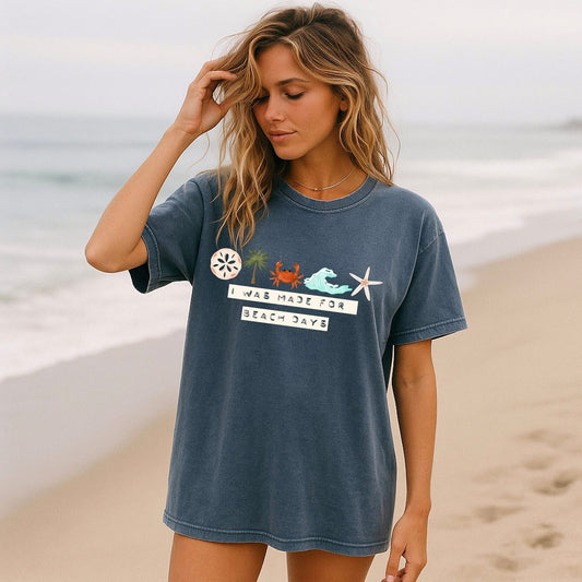 Made For Beach Days White DTF Transfer