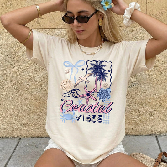Coastal Vibes Bow DTF Transfer