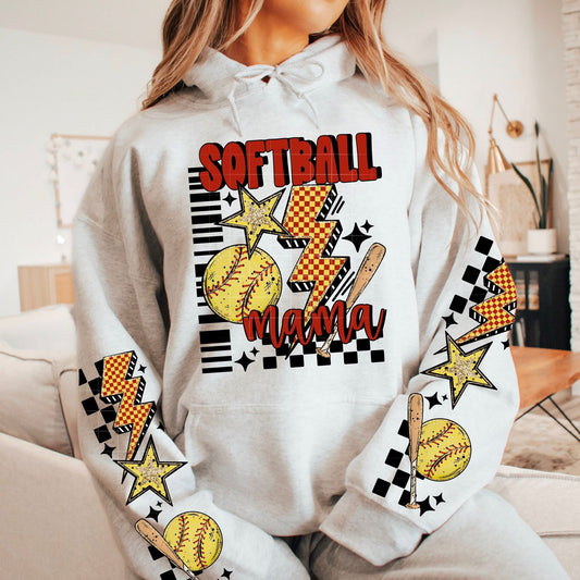 Retro Softball Mama DTF Transfer