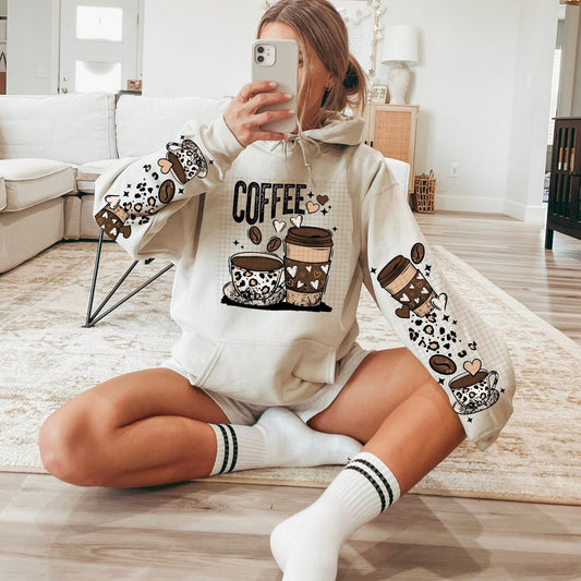 Leopard Coffee DTF Transfer