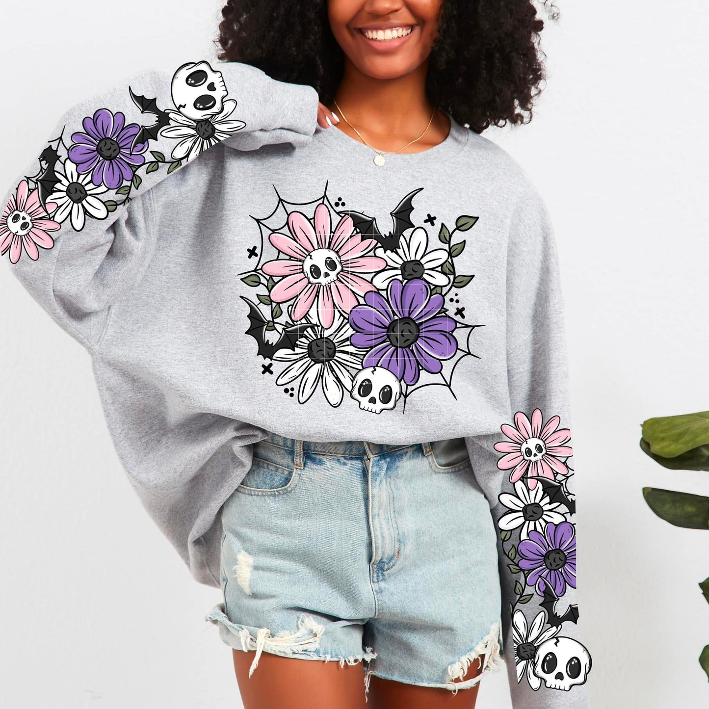 Summer Floral Skellies DTF Transfer