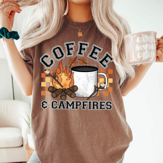 Coffee and Campfires DTF Transfer