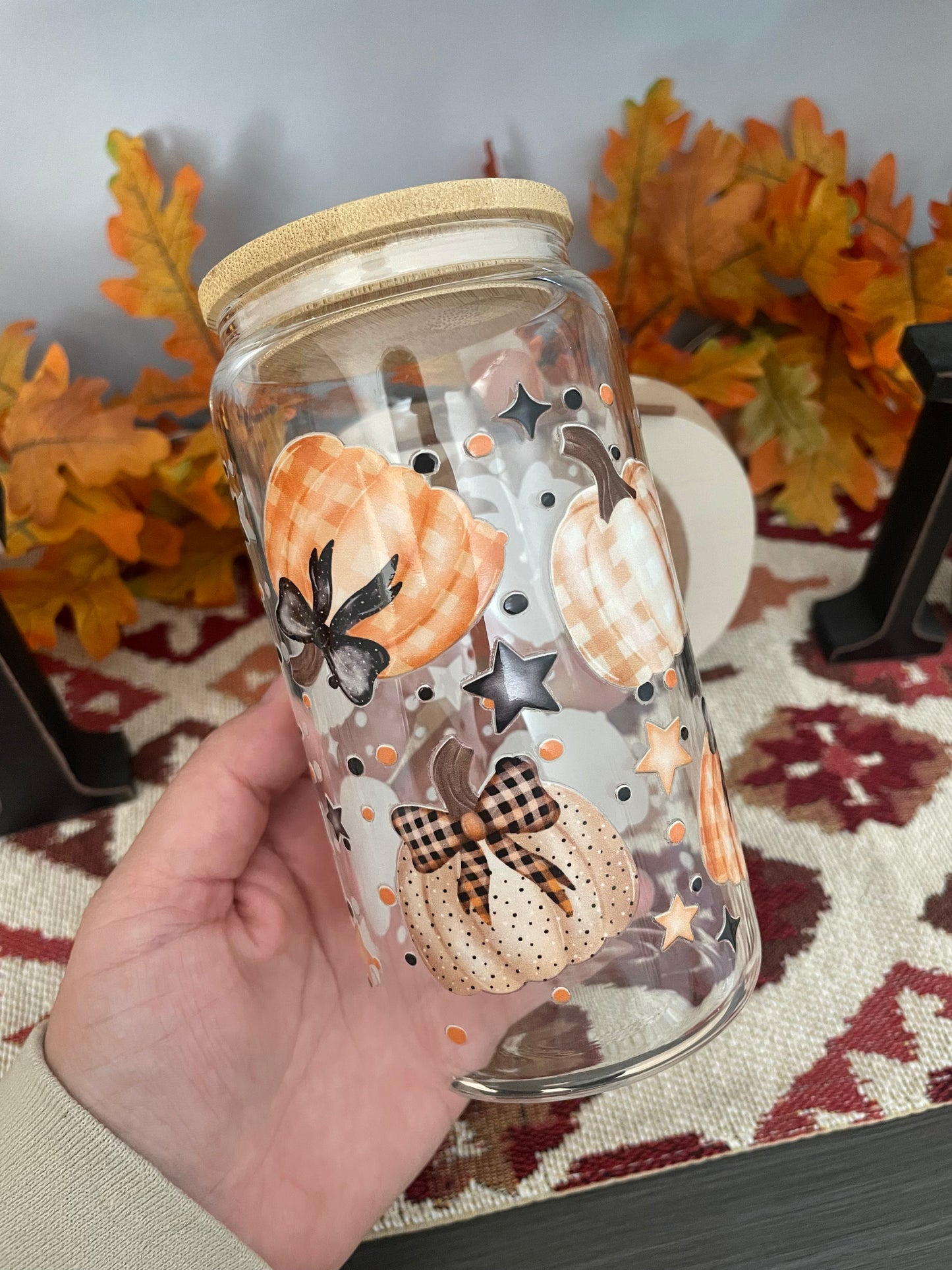 Pumpkins Glass Tumbler