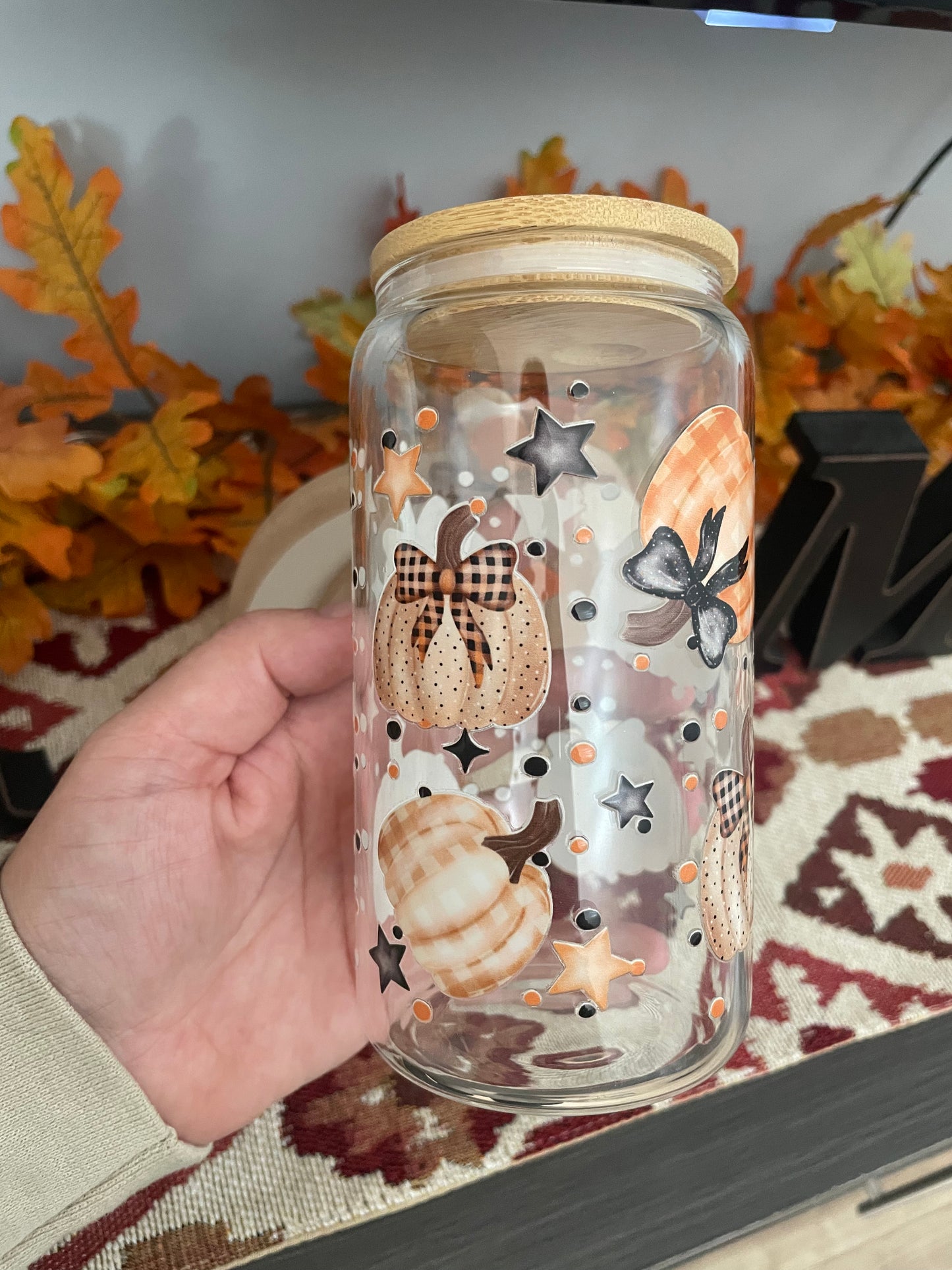 Pumpkins Glass Tumbler