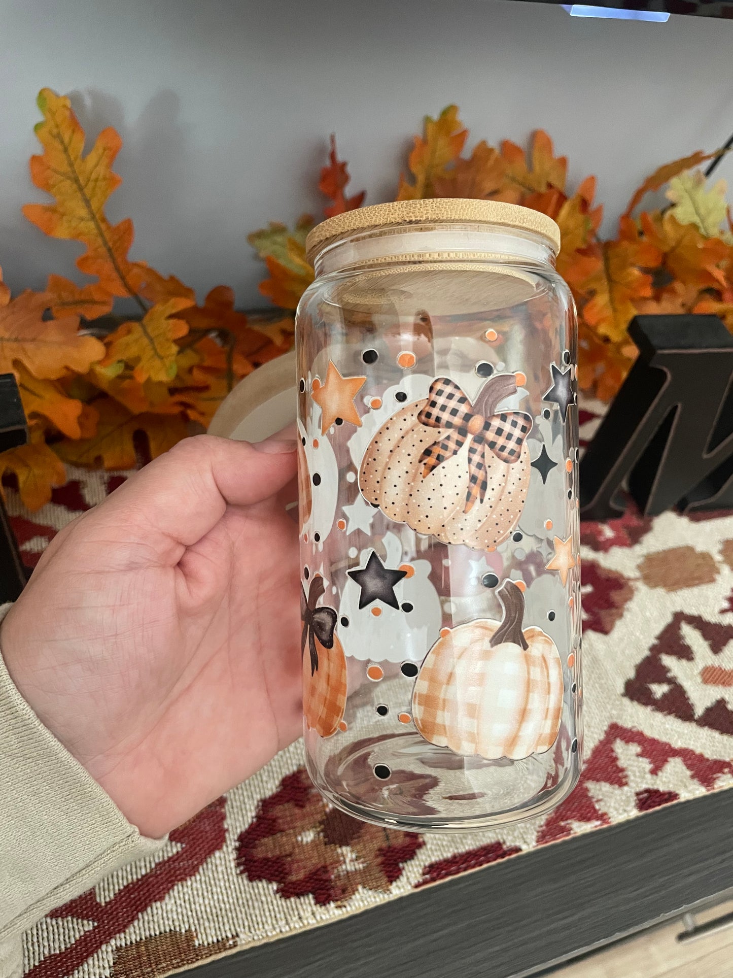 Pumpkins Glass Tumbler