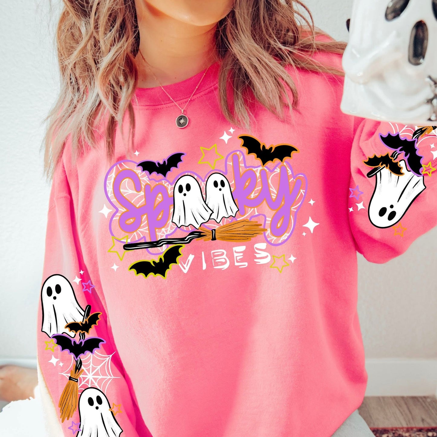 Spooky Vibes White DTF Transfer