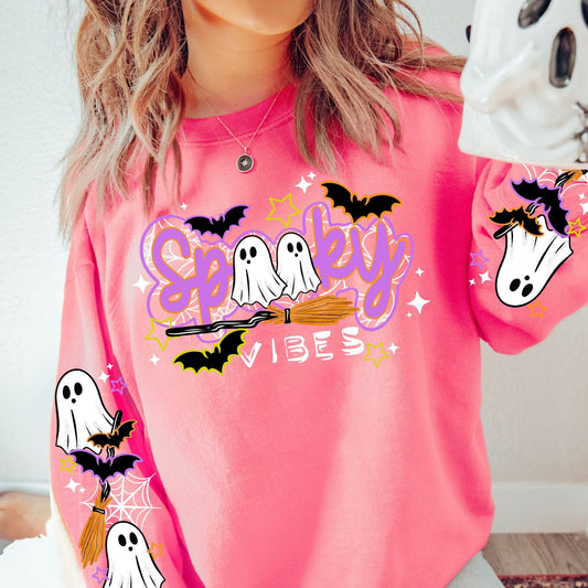 Spooky Vibes White DTF Transfer